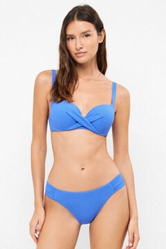 Gisela Cueca de biqu&iacute;ni xadrez azul