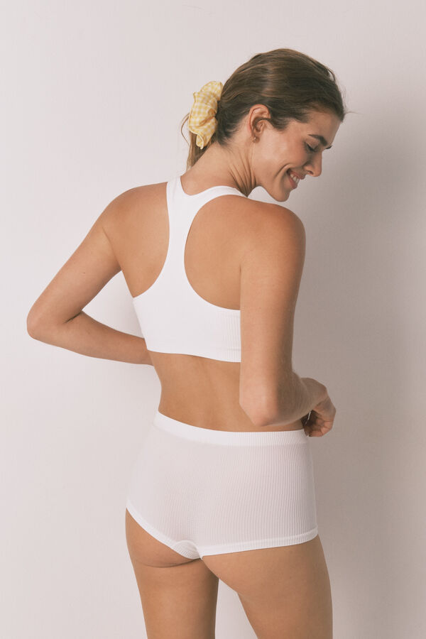 Women'secret Beli bez šavova bokserice Bela