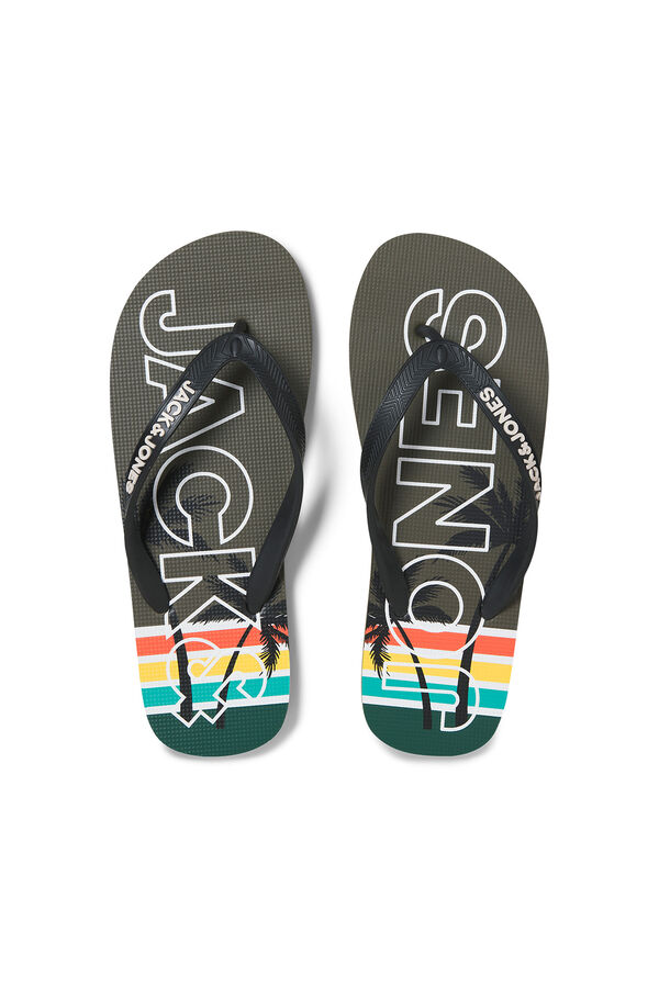 Jack & Jones Chanclas tipo flip-flop logo verde
