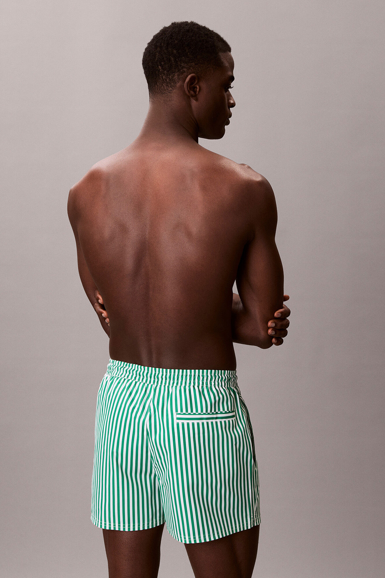 Calvin Klein Ba&ntilde;ador corto rayas cord&oacute;n