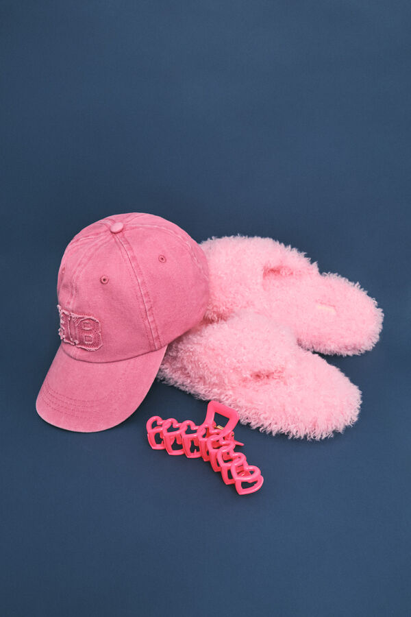 HI&BYE Roze kućne papuče od jagnjećeg krzna Roze