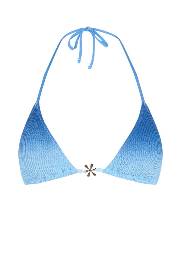 Women'secret Plavi top bikini sa ombre efektom Plava