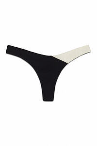 Women'secret Crno-bele bikini tanga gaćice sa color block dizajnom