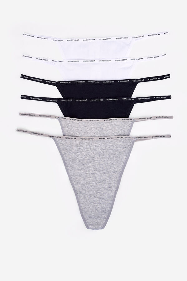 Women'secret Pakovanje od 6 pari pamučnih tangica Print