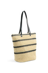 Pieces Bolsa de compras riscas cru