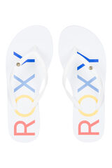 Roxy Chanclas de playa blancas estampado