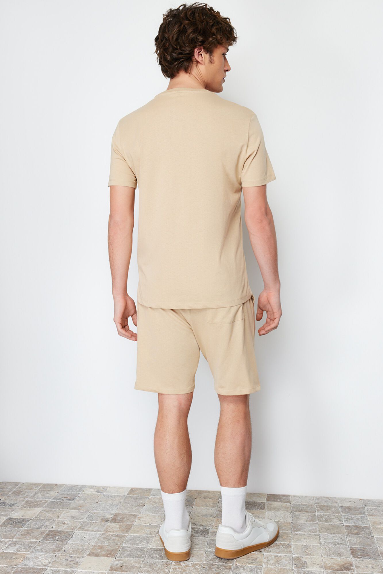 Trendyol Conjunto de pijama corto liso