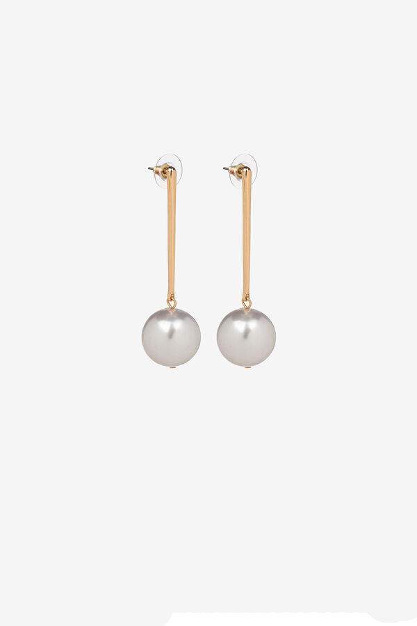 Vilanova Pendientes Largos con Perla printed