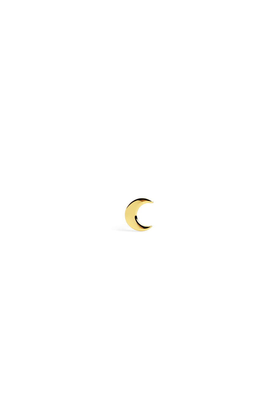 Pendiente Suelto Mini Moon Plata Baño Oro