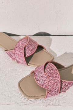 Women'secret Roze sandale od rafije Roze