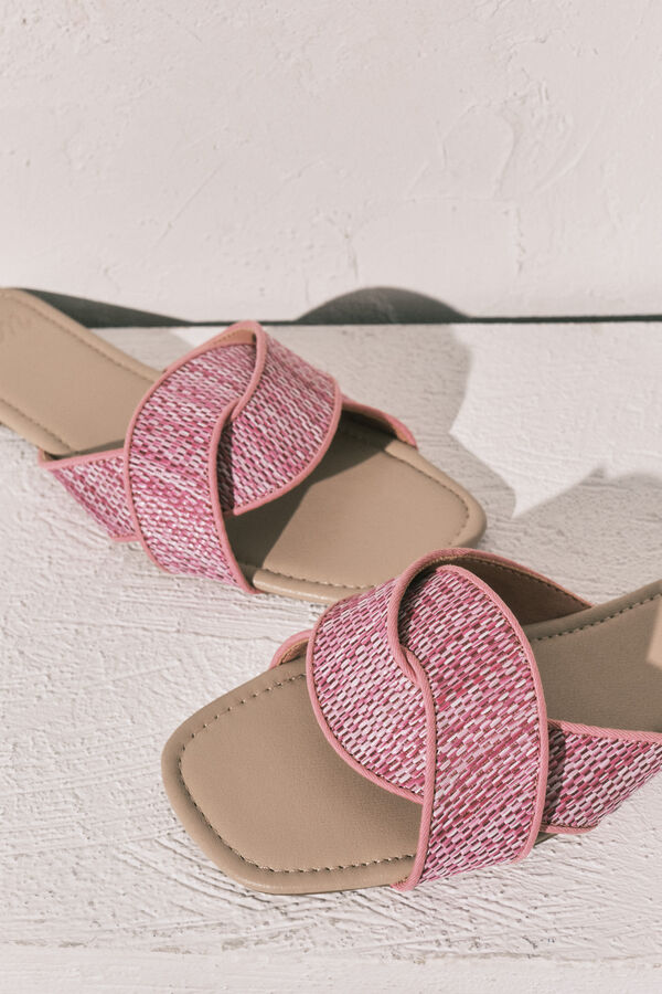 Women'secret Roze sandale od rafije Roze