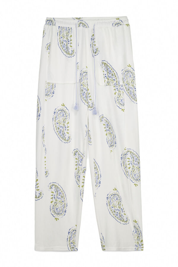 Women'secret Paisley print duge pantalone Print