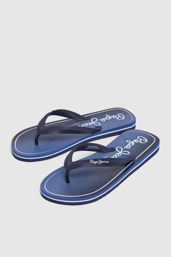Pepe Jeans Sandalias de playa logo azul