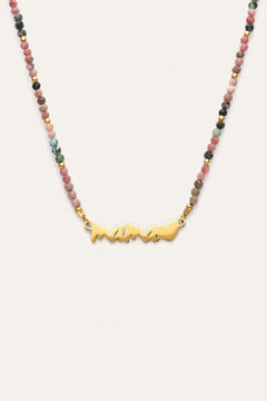 Singularu Collar Mam&aacute; Heart Tourmaline Acero Ba&ntilde;o Oro