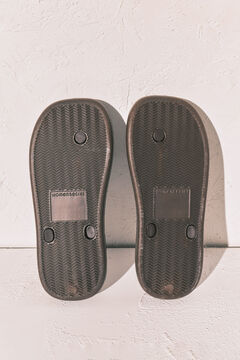 Women'secret Chanclas suela gruesa punta cuadrada marr&oacute;n