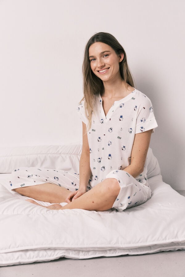 Women'secret Hello Kitty pidžama kratkih rukava Print