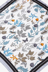 Vilanova Bandana de raso con estampado  azul