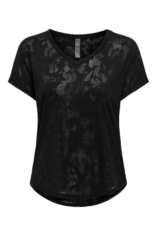 Womensecret T-shirt semitransparente preto