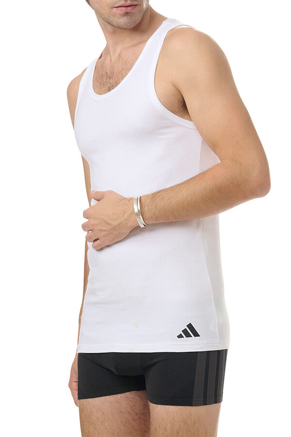 Adidas Pack 2 camisetas sin mangas blanco