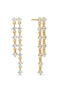 Singularu Pendientes Long Scarlett Ba&ntilde;o Oro