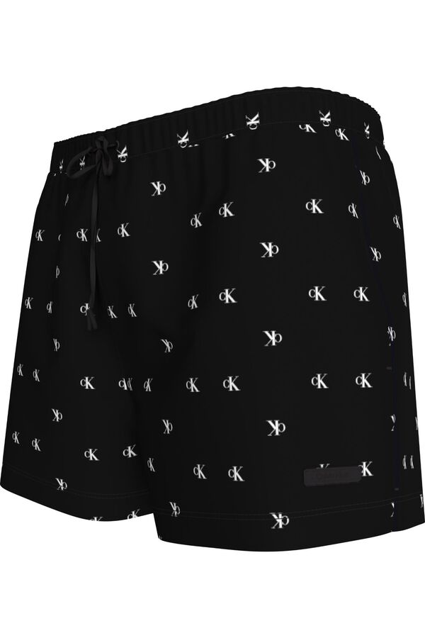 Calvin Klein Ba&ntilde;ador largo medio cord&oacute;n negro