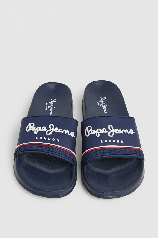 Pepe Jeans Sandalias de playa logo azul