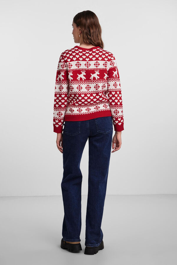 Womensecret Christmas-print jumper. Rot