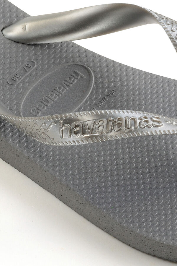 Havaianas Chinelos Hav. Top cinza com al&ccedil;as cinzento
