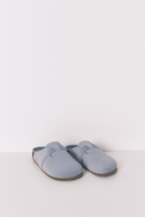 Women'secret Plave organske sobne papuče Plava