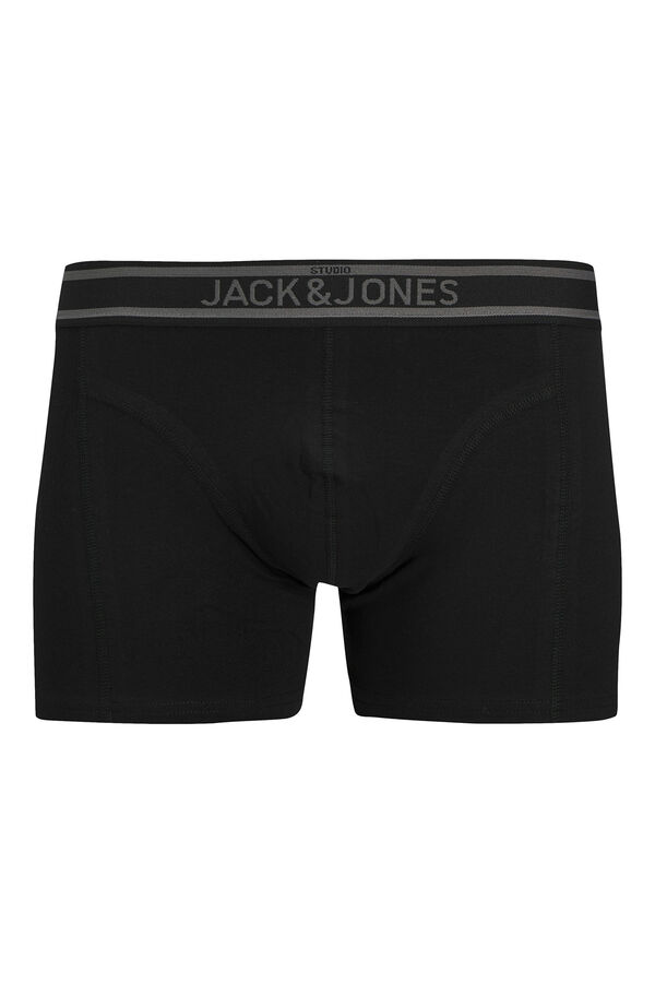 Jack & Jones Pack 3 b&oacute;xers estampados negro