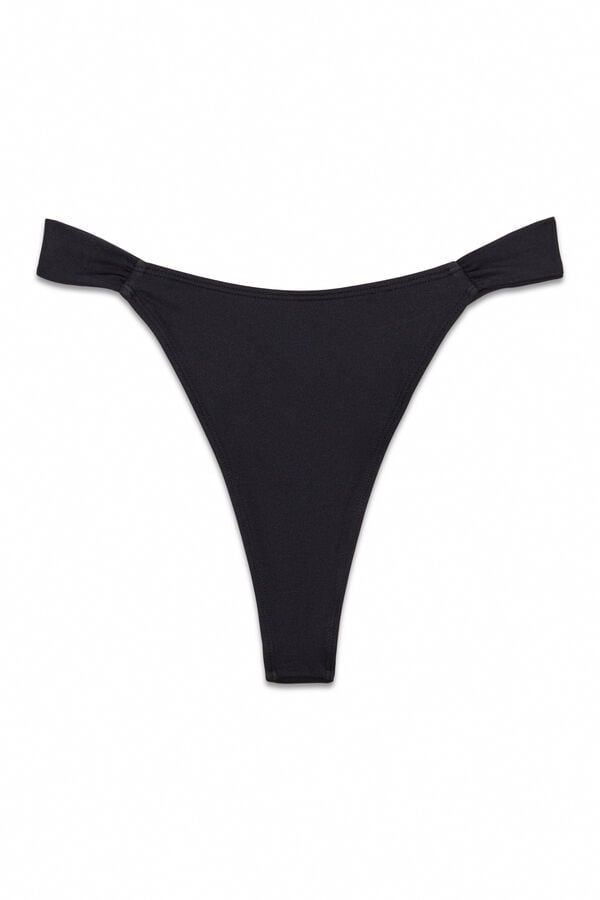 Women'secret Crne brazilske bikini gaćice na vezivanje Crna