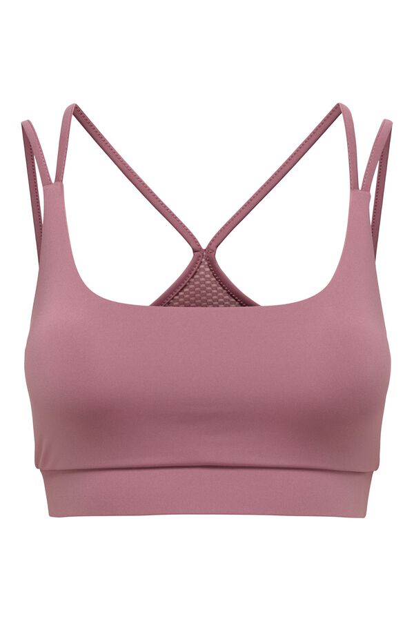Only Play Soutien desportivo detalhe em mesh rosa