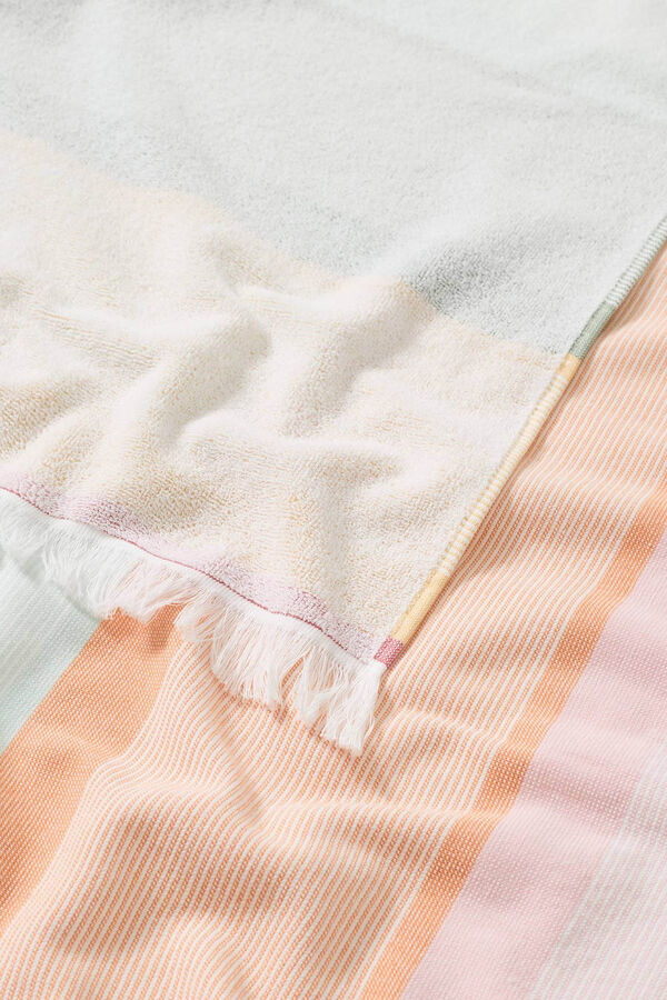 Textura Toalla Playa Rayas Doble Faz estampado