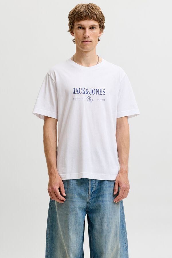 Jack & Jones T-shirt regular em algod&atilde;o branco