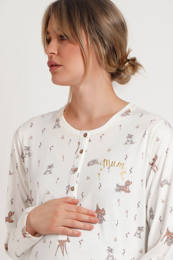 Admas Maternity long sleeve nightgown Bambi Bež