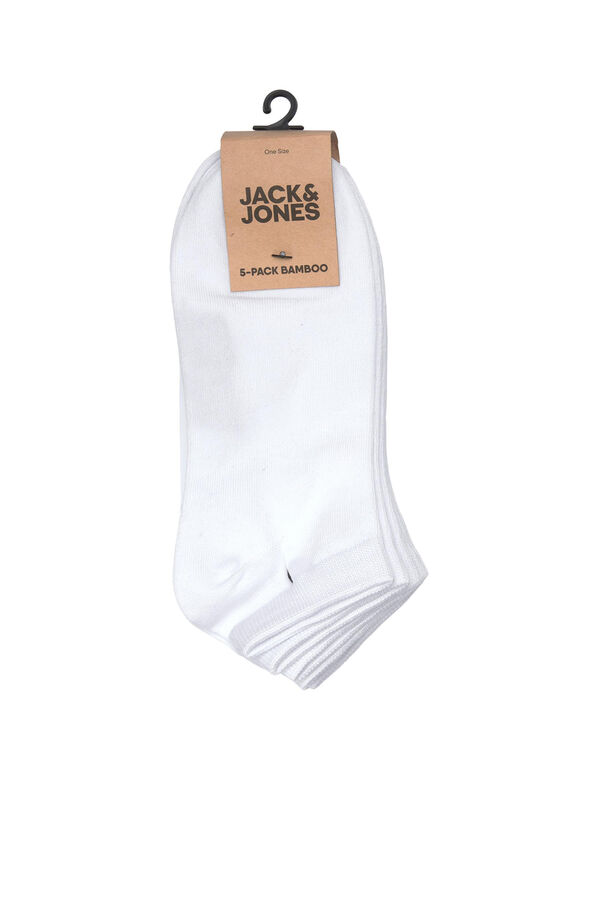 Jack & Jones 5-pack plain bamboo socks white