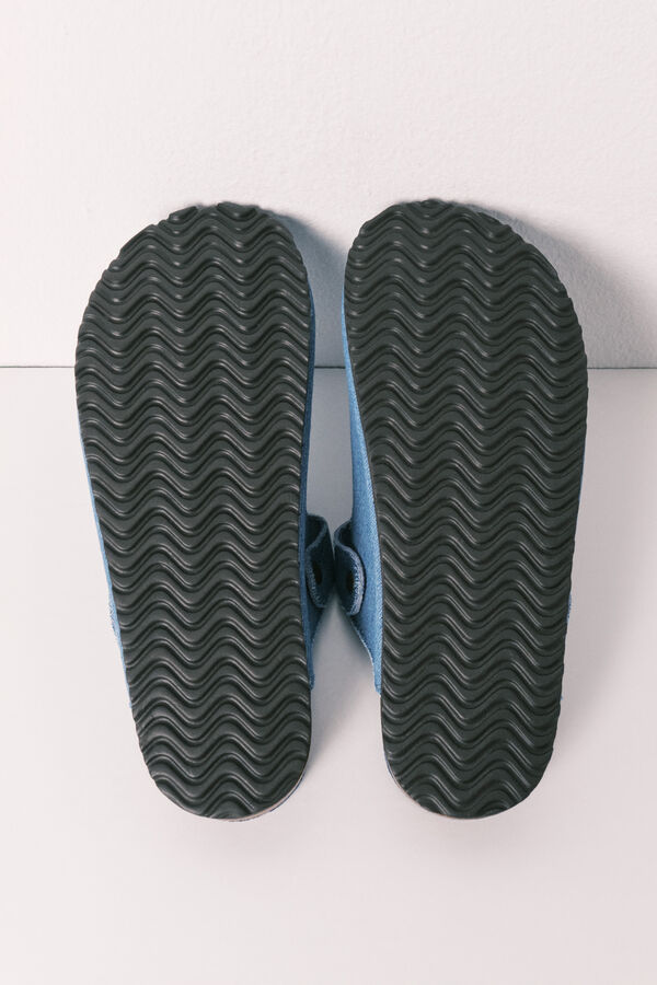 Women'secret Plave zatvorene BIO papuče od teksasa Plava