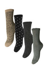 Pieces Pack 4 calcetines de lurex verde