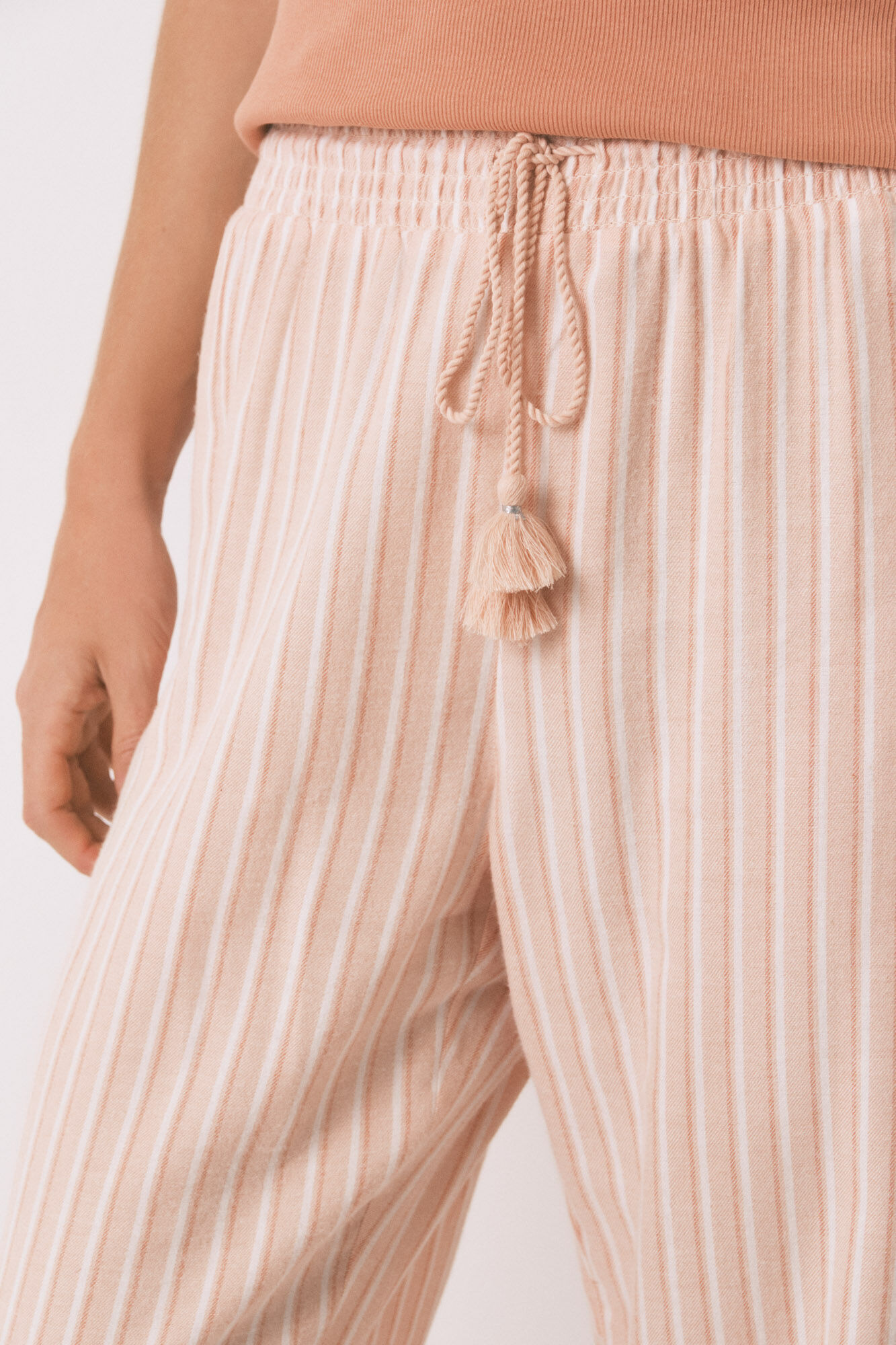 Women'secret Cal&ccedil;a comprida de cal&ccedil;a riscas laranja