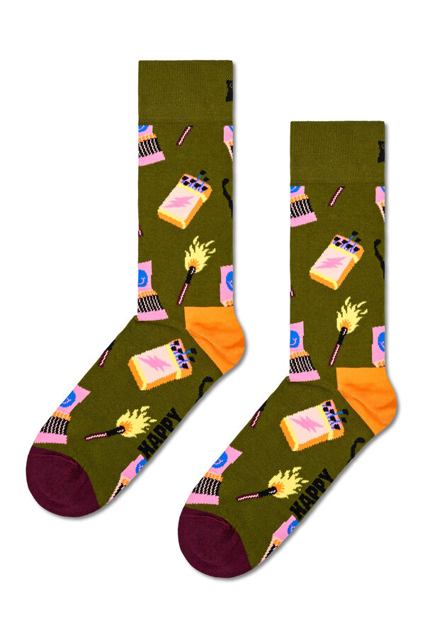 Happy Socks Calcetin Cerillas green