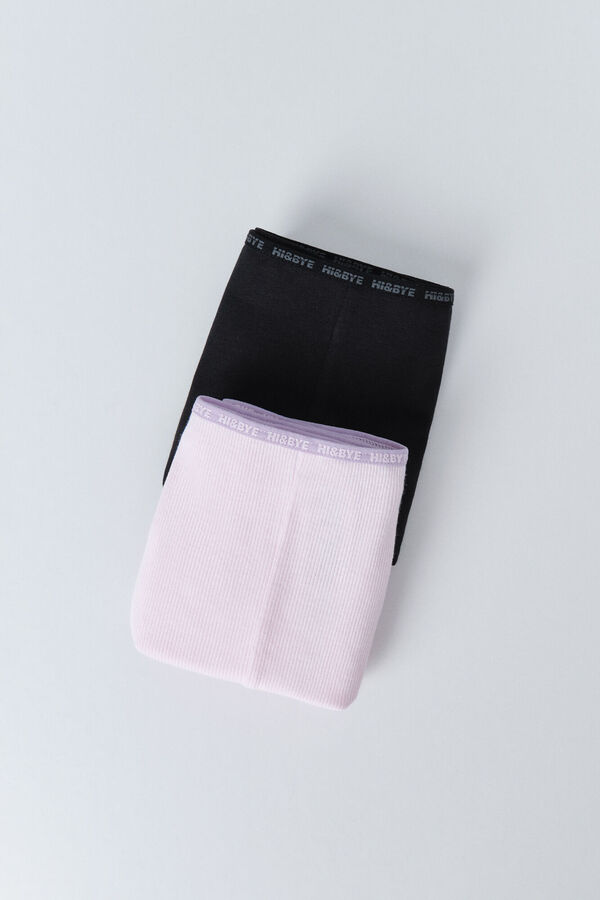 HI&BYE Paket od 2 crno-roze bokser gaće Crna
