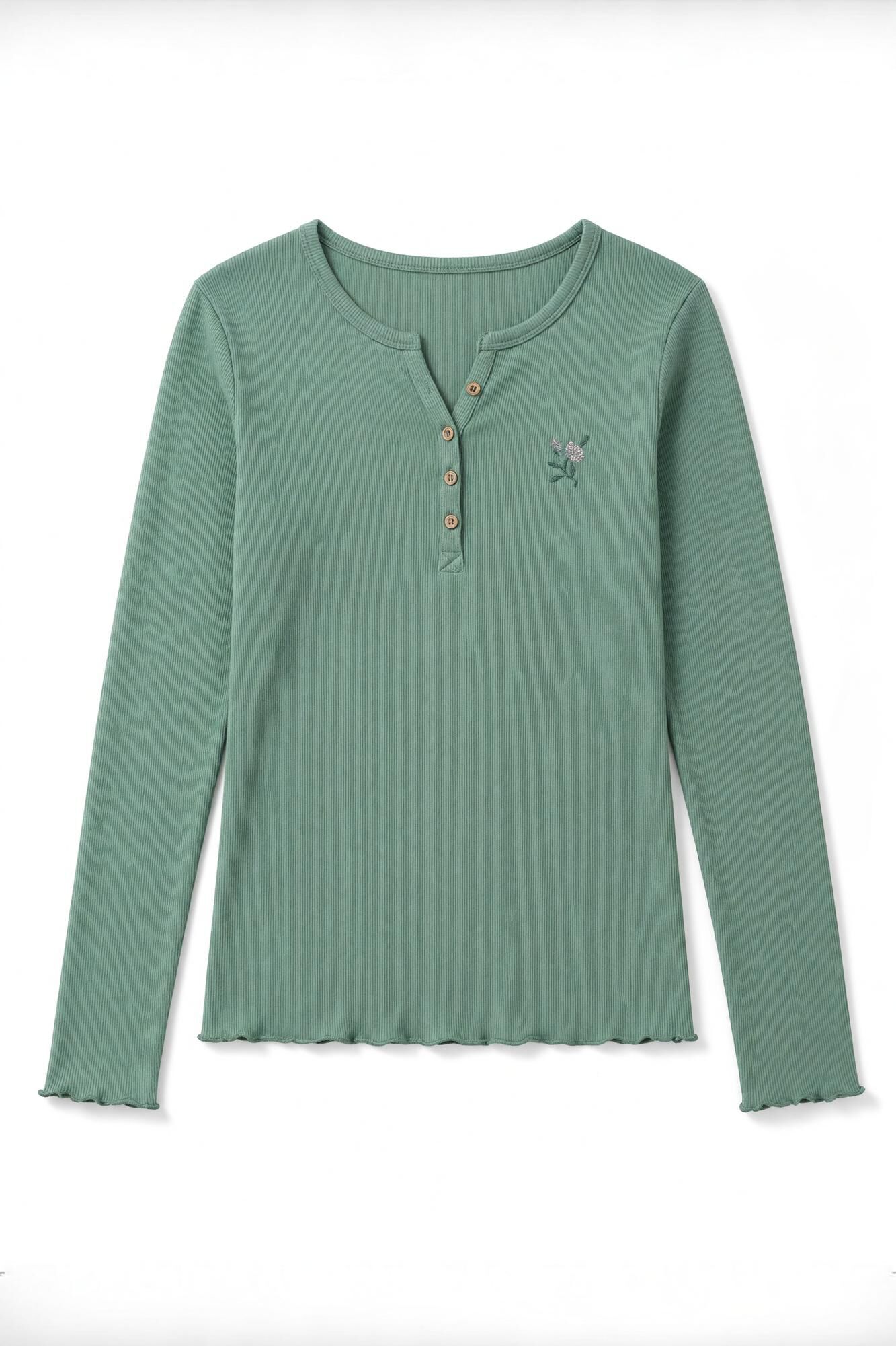 Women'secret Zelena majica dugih rukava