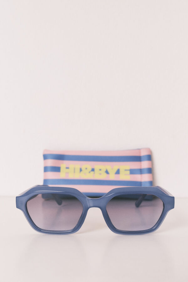 HI&BYE Gafas sol azul funda azul