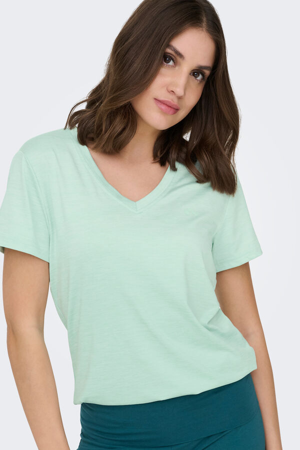 Only Play V-neck T-shirt grey