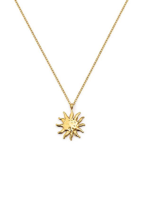 Singularu Sun Light Gold Plated Steel Necklace yellow