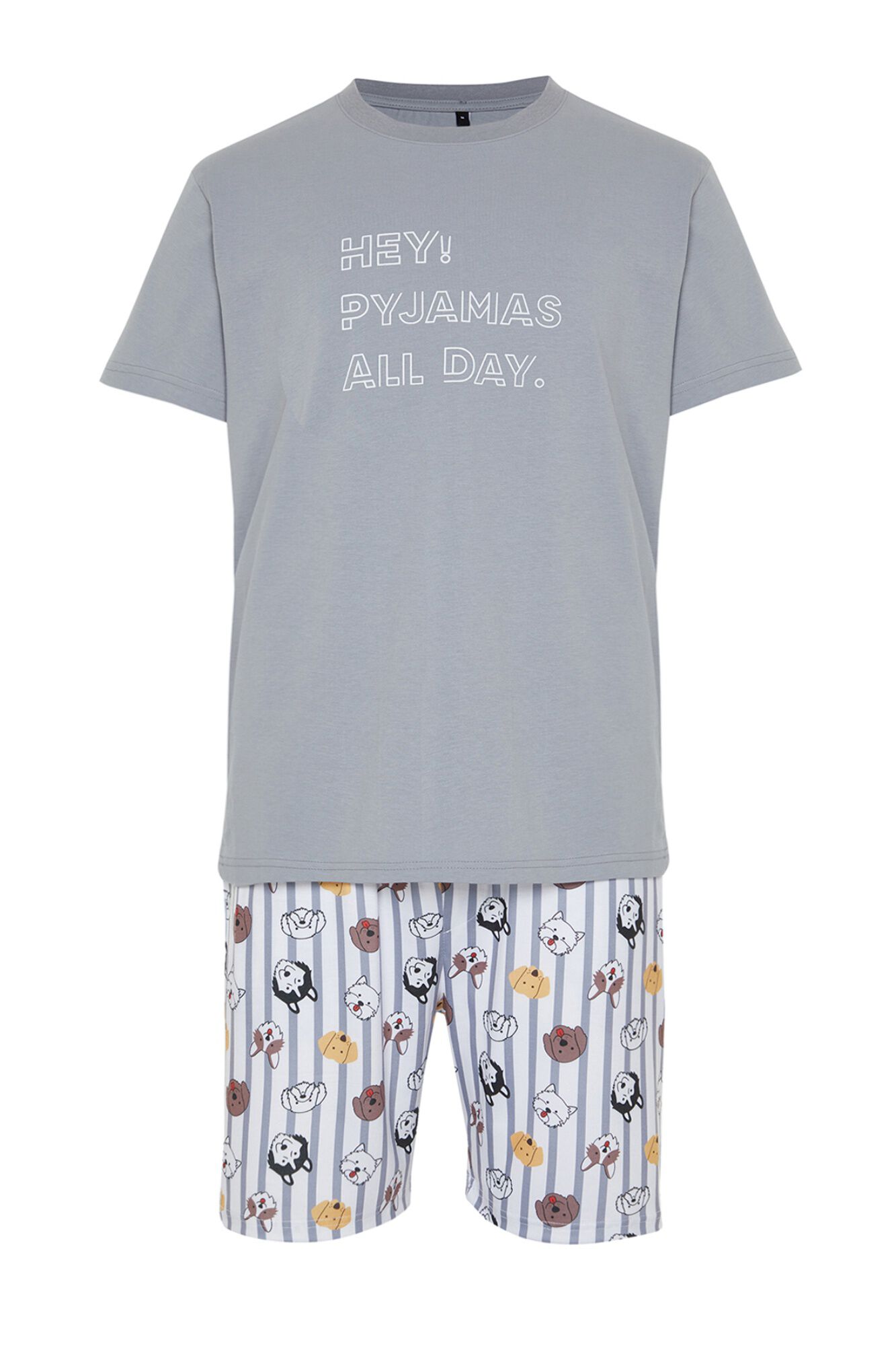 Trendyol Conjunto de pijama corto rayas y animales