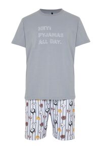 Trendyol Conjunto de pijama corto rayas y animales