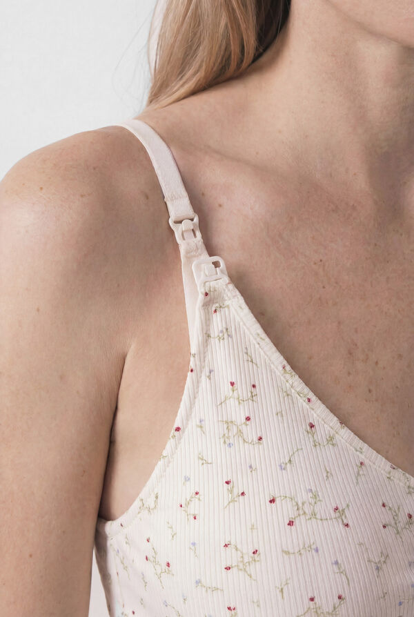 Women'secret FANTASTIC trudnički halter grudnjak sa printom cveća Bež