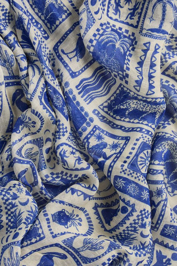 Pieces Pa&ntilde;uelo viscosa ECOVERO&trade; estampado gris