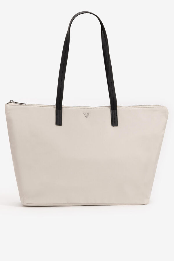 Vilanova Bolso shopper de nylon beige